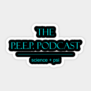 P.E.E.P. Podcast Science + Psi aqua logo Sticker